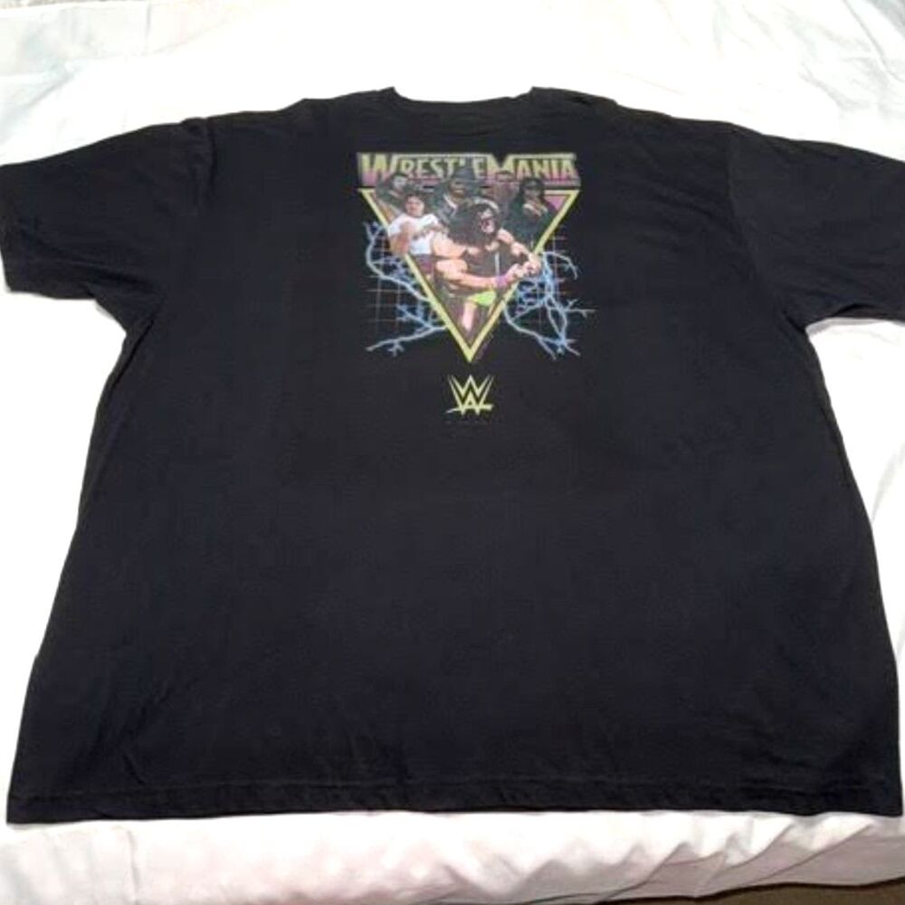 WWE WrestleMania Shirt Mens 4XL Black Ultimate Warrior Macho Man Brett Hart